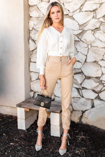 Button Front Chunky Cardigan