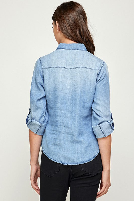 Blue Age Tencel Denim Blouse