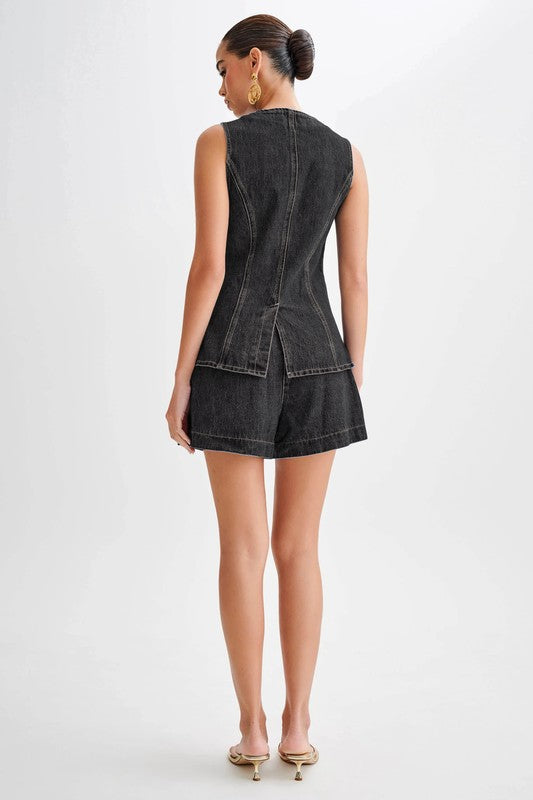 By Claude Women's Fashion Denim Two Piece Set