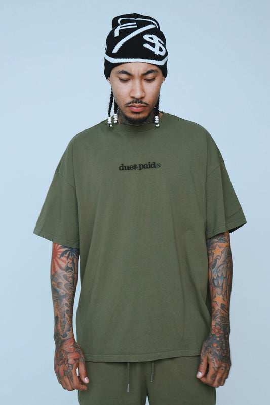 Dues Paid (Military Green - Oversize)