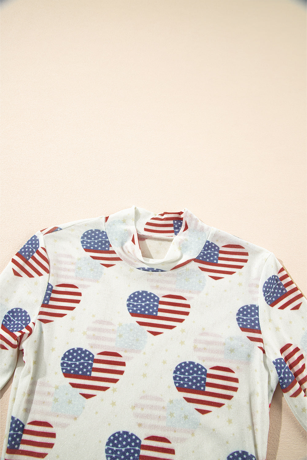 Americana Mesh Long Sleeve Bodysuit