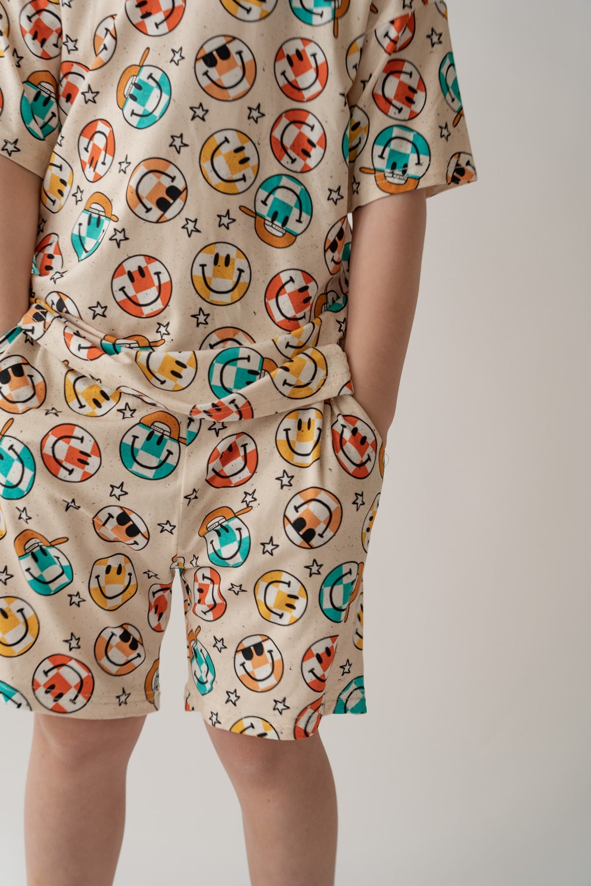 Smiley Check Boys Casual Set