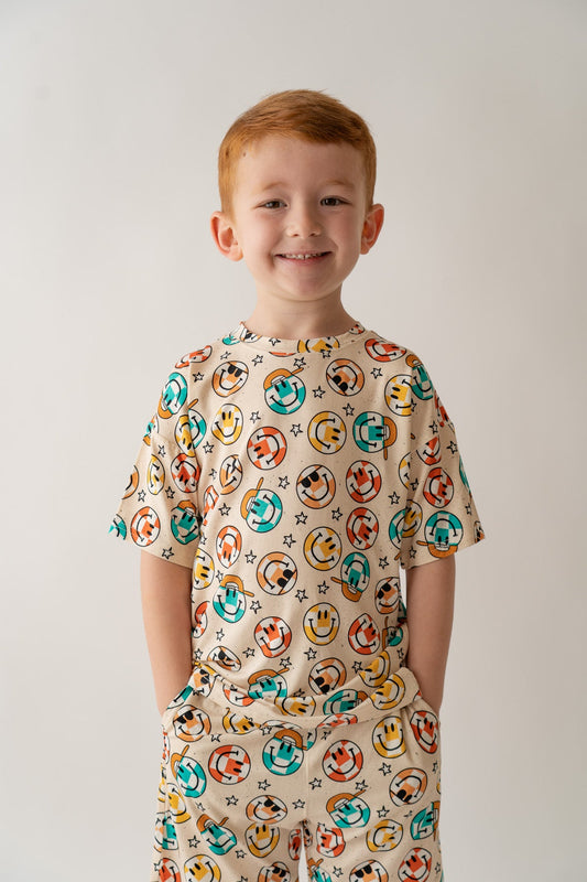 Smiley Check Boys Casual Set