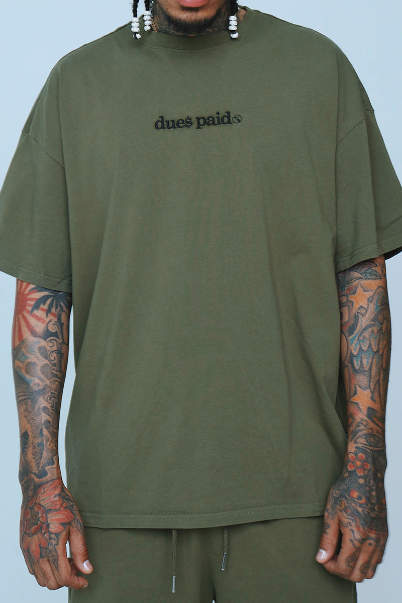Dues Paid (Military Green - Oversize)