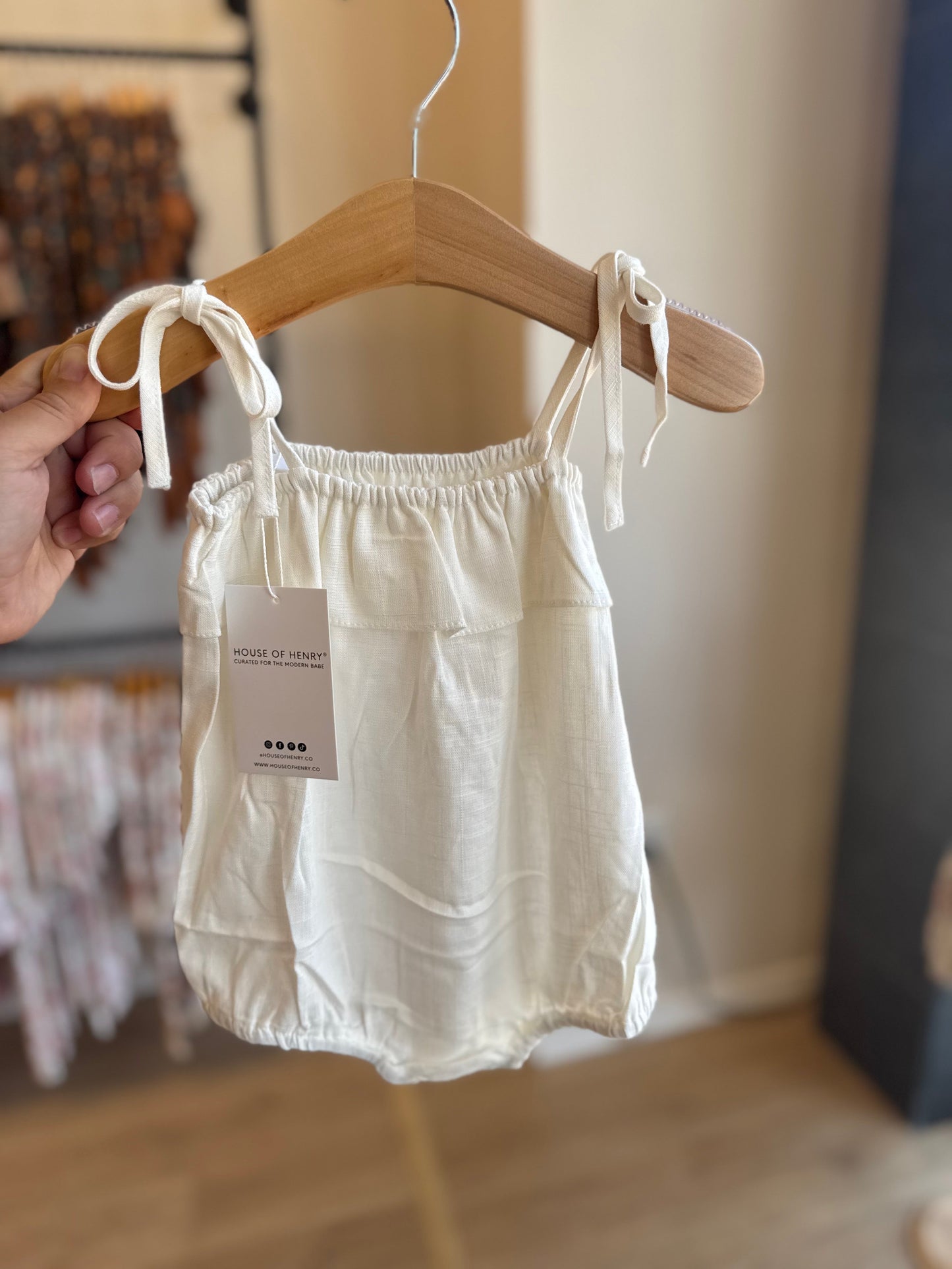 Strappy Linen Romper
