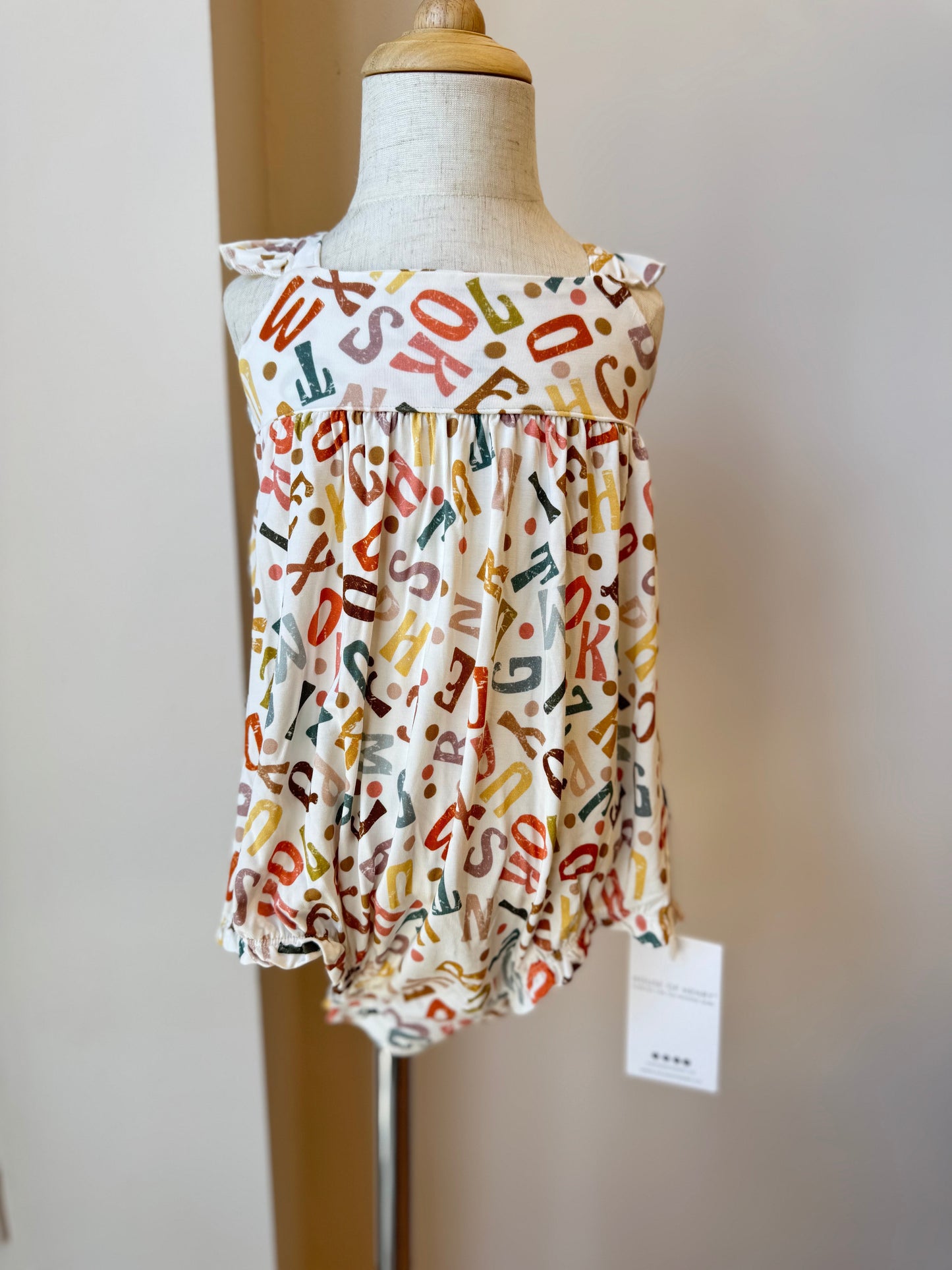 Alphabet bubble romper