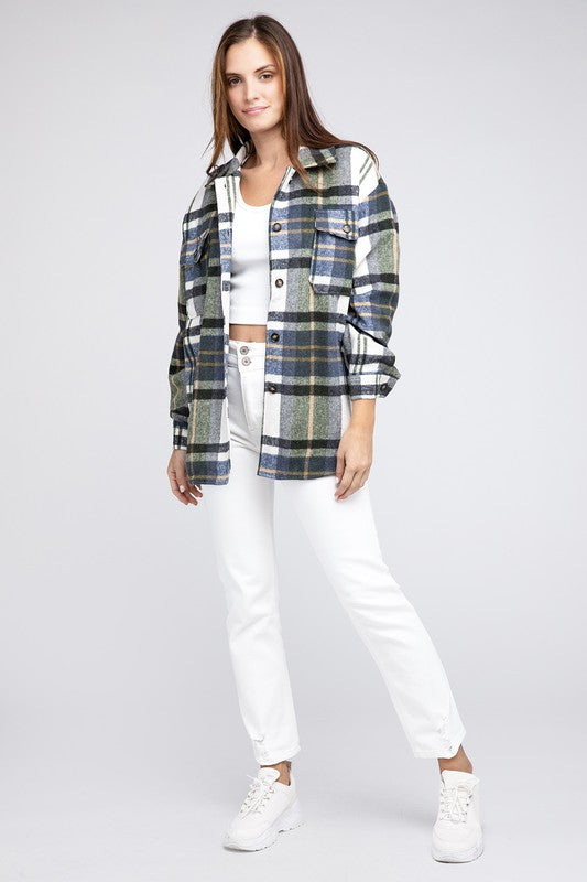 BiBi Textured Shirts With Big Checkered Point