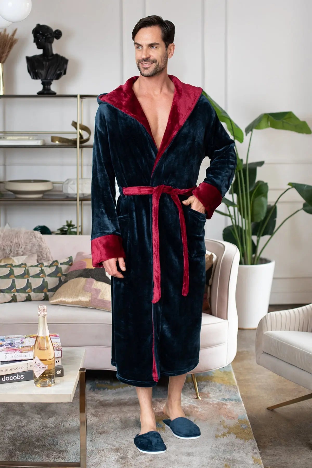 Men’s Robe with Hood – Ultra-Soft Plush Comfort for Everyday Use